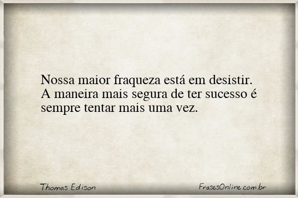 Frase de Thomas Edison