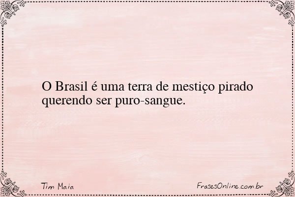 Frase de Tim Maia