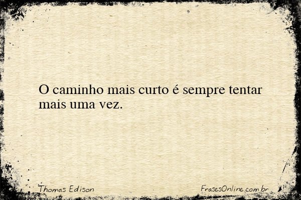Frase de Thomas Edison