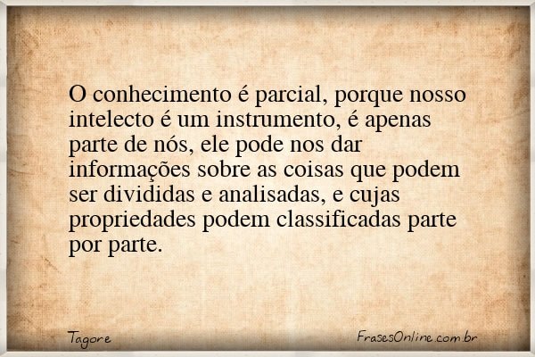 Frase de Tagore