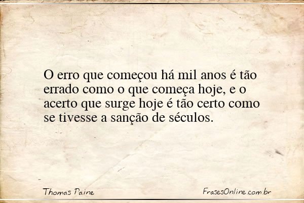 Frase de Thomas Paine