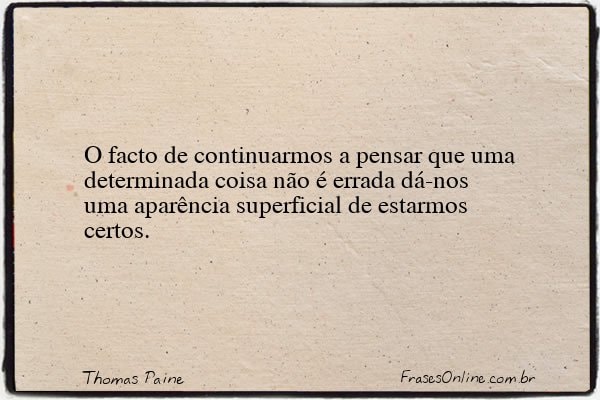 Frase de Thomas Paine