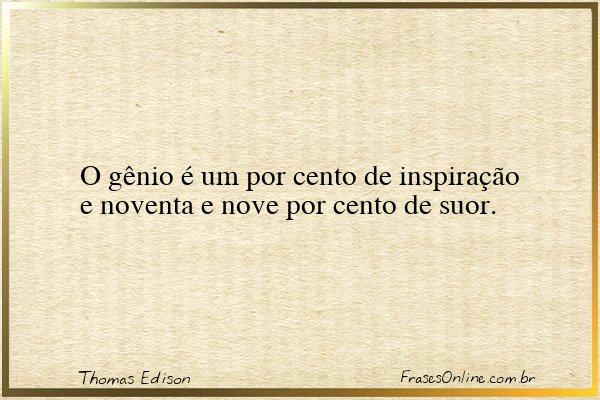 Frase de Thomas Edison
