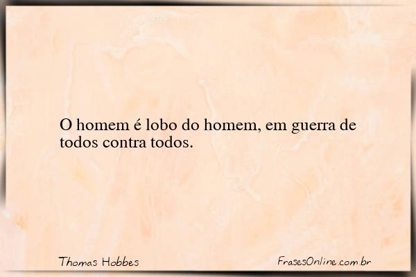 Frase de Thomas Hobbes