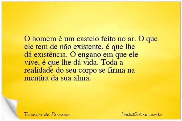 Frase de Teixeira de Pascoaes