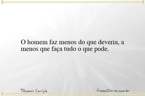 Frase de Thomas Carlyle