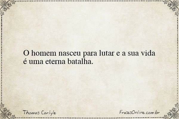 Frase de Thomas Carlyle