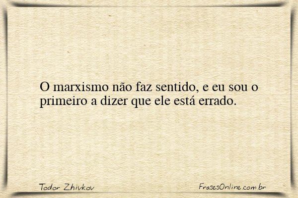 Frase de Todor Zhivkov