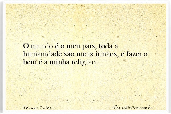 Frase de Thomas Paine