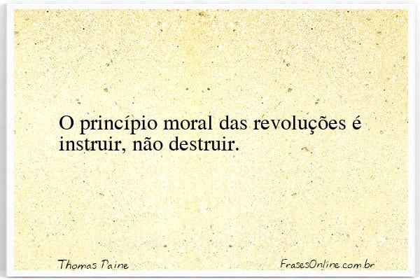 Frase de Thomas Paine
