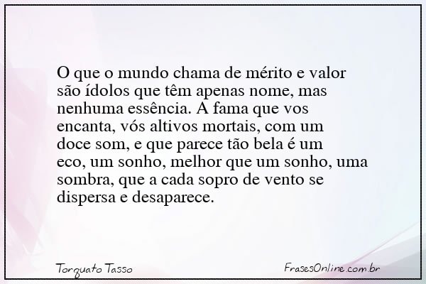 Frase de Torquato Tasso
