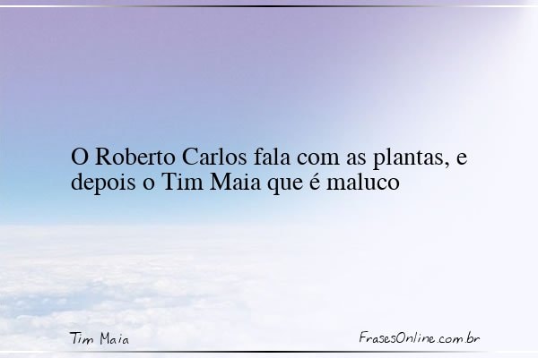 Frase de Tim Maia