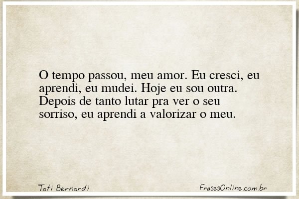 Frase de Tati Bernardi