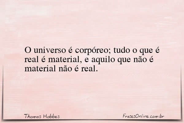 Frase de Thomas Hobbes