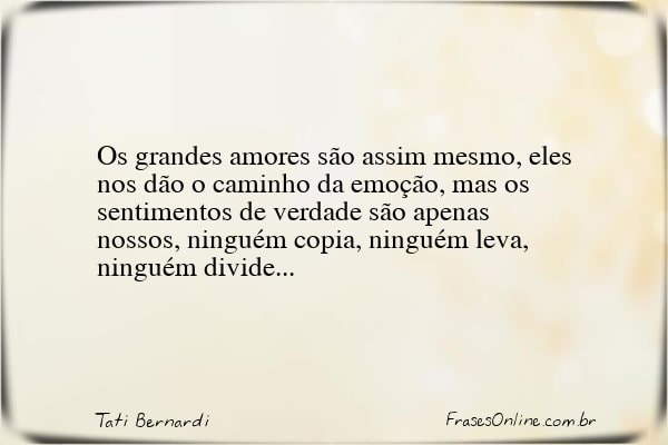 Frase de Tati Bernardi