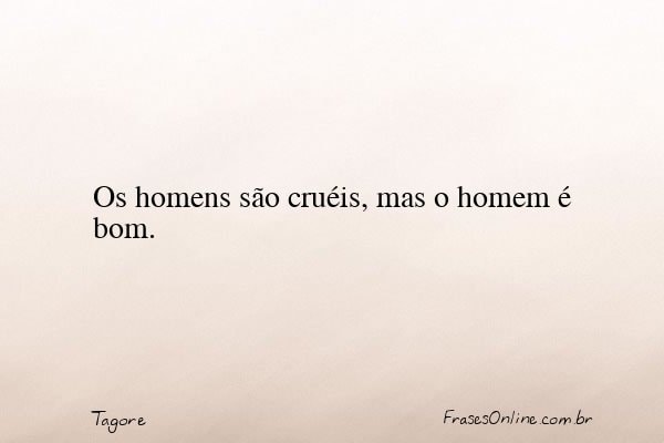 Frase de Tagore