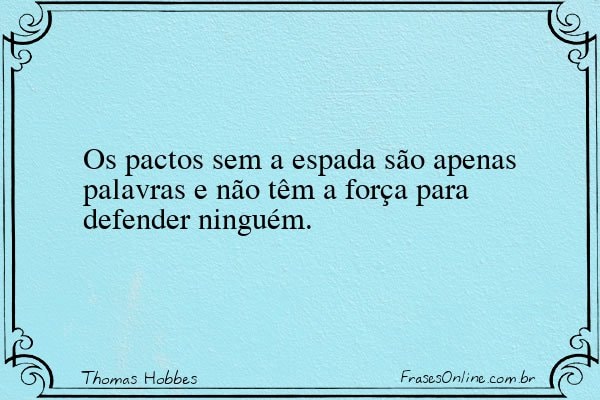 Frase de Thomas Hobbes