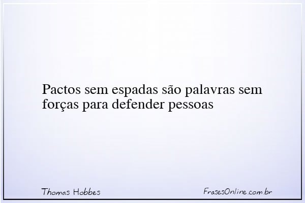 Frase de Thomas Hobbes