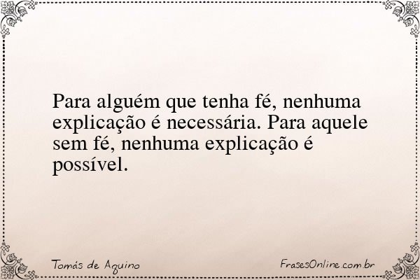 Frase de Tomás de Aquino