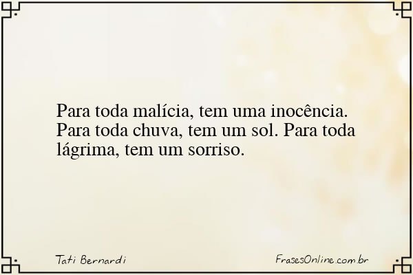 Frase de Tati Bernardi