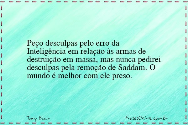 Frase de Tony Blair