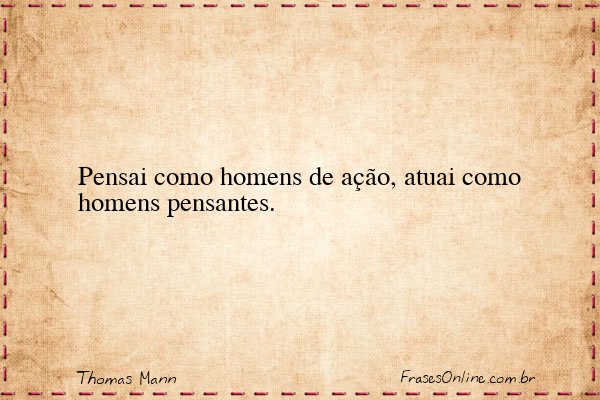 Frase de Thomas Mann
