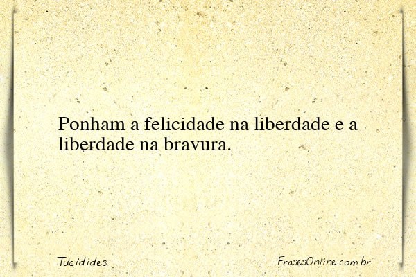 Frase de Tucídides