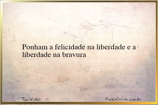 Frase de Tucídides