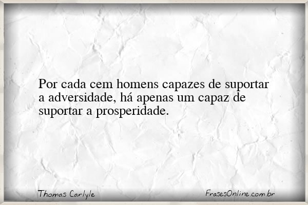 Frase de Thomas Carlyle