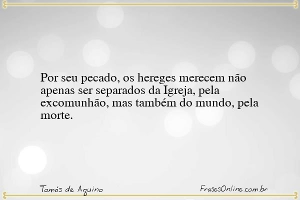 Frase de Tomás de Aquino