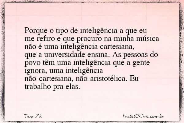 Frase de Tom Zé