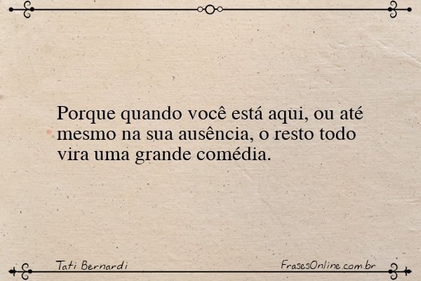 Frase de Tati Bernardi