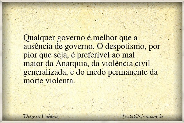 Frase de Thomas Hobbes