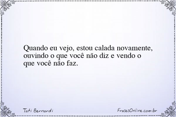 Frase de Tati Bernardi