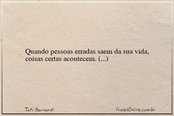 Frase de Tati Bernardi