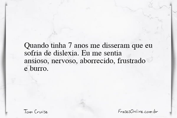 Frase de Tom Cruise