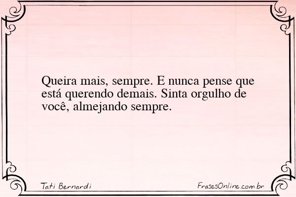 Frase de Tati Bernardi