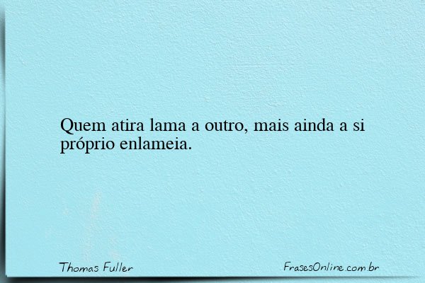 Frase de Thomas Fuller