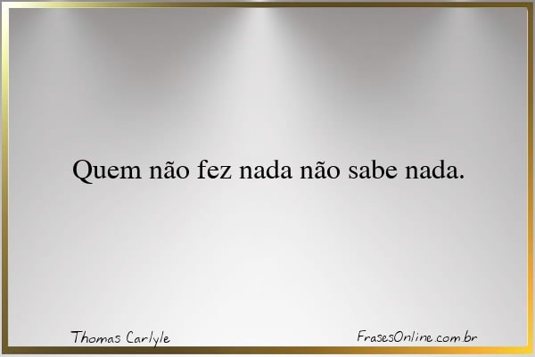 Frase de Thomas Carlyle
