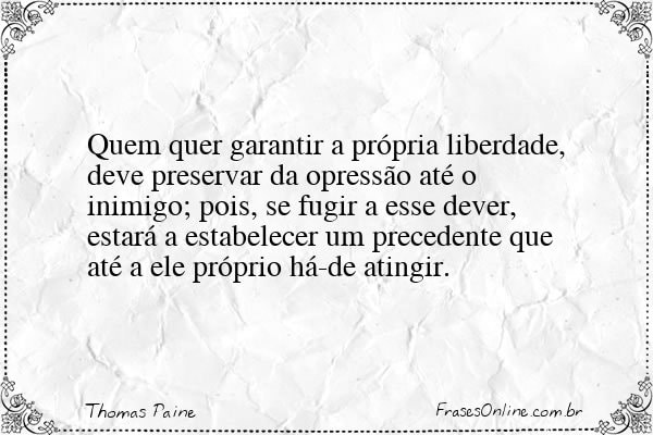 Frase de Thomas Paine
