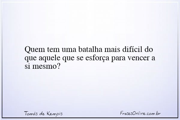 Frase de Tomás de Kempis