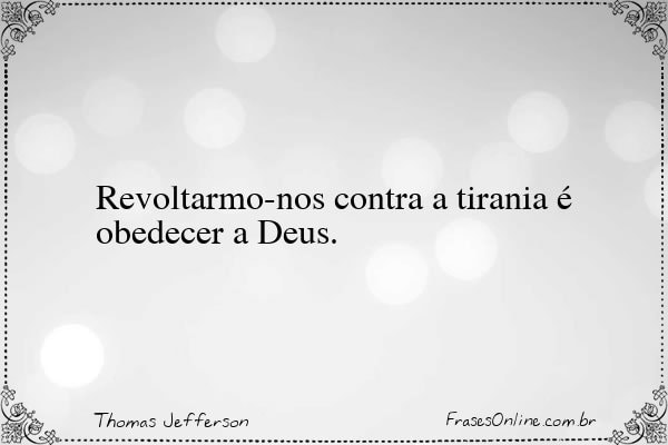 Frase de Thomas Jefferson
