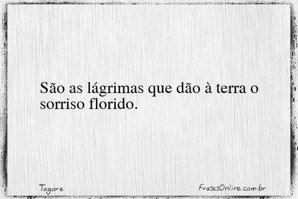 Frase de Tagore
