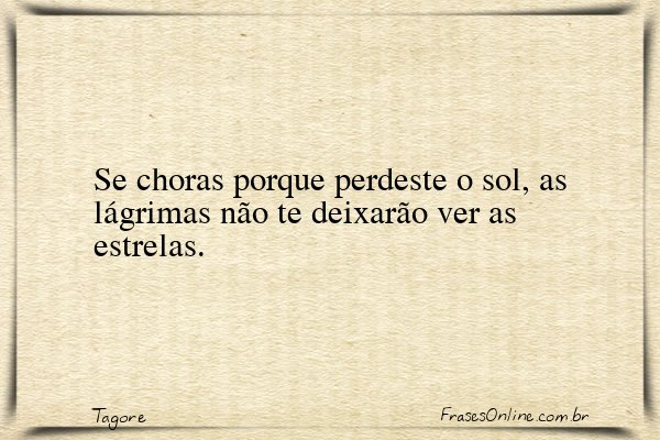 Frase de Tagore