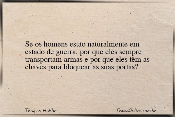 Frase de Thomas Hobbes