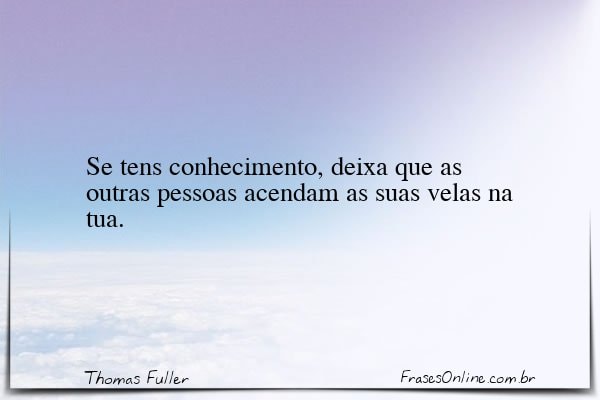 Frase de Thomas Fuller