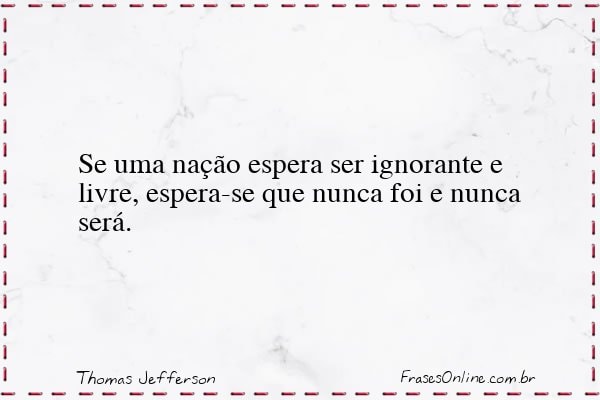 Frase de Thomas Jefferson