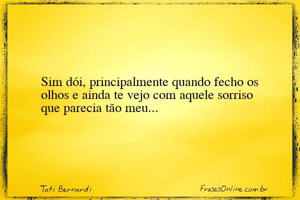 Frase de Tati Bernardi