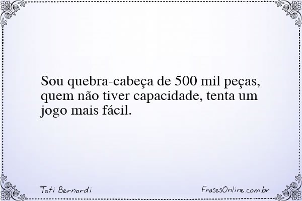 Frase de Tati Bernardi