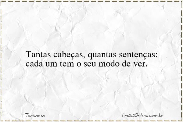 Frase de Terêncio